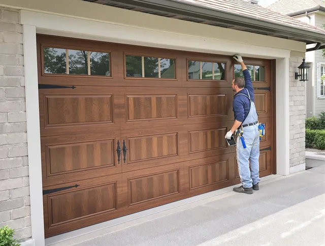 Custom garage door showcase by Avon Lake Garage Door Repair in Avon Lake