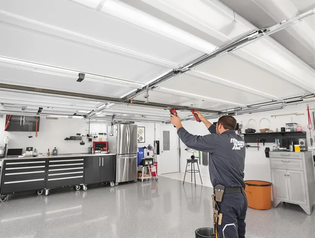 Overhead garage door repair service by Avon Lake Garage Door Repair in Avon Lake