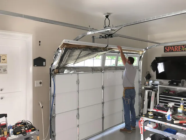 Garage door section replacement by Avon Lake Garage Door Repair in Avon Lake