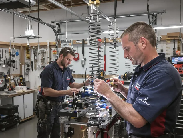 Garage door spring repair service by Avon Lake Garage Door Repair in Avon Lake
